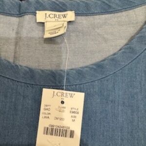 NEW WITH TAGS!  J. Crew Factory soft denim-colored short-sleeve top, Medium